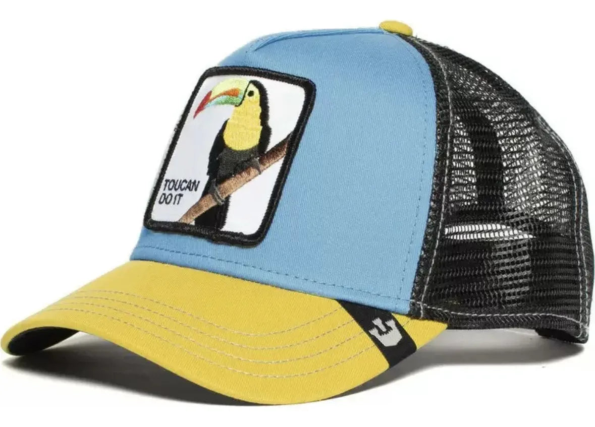 Gorra visera con parche animales - Amarillo